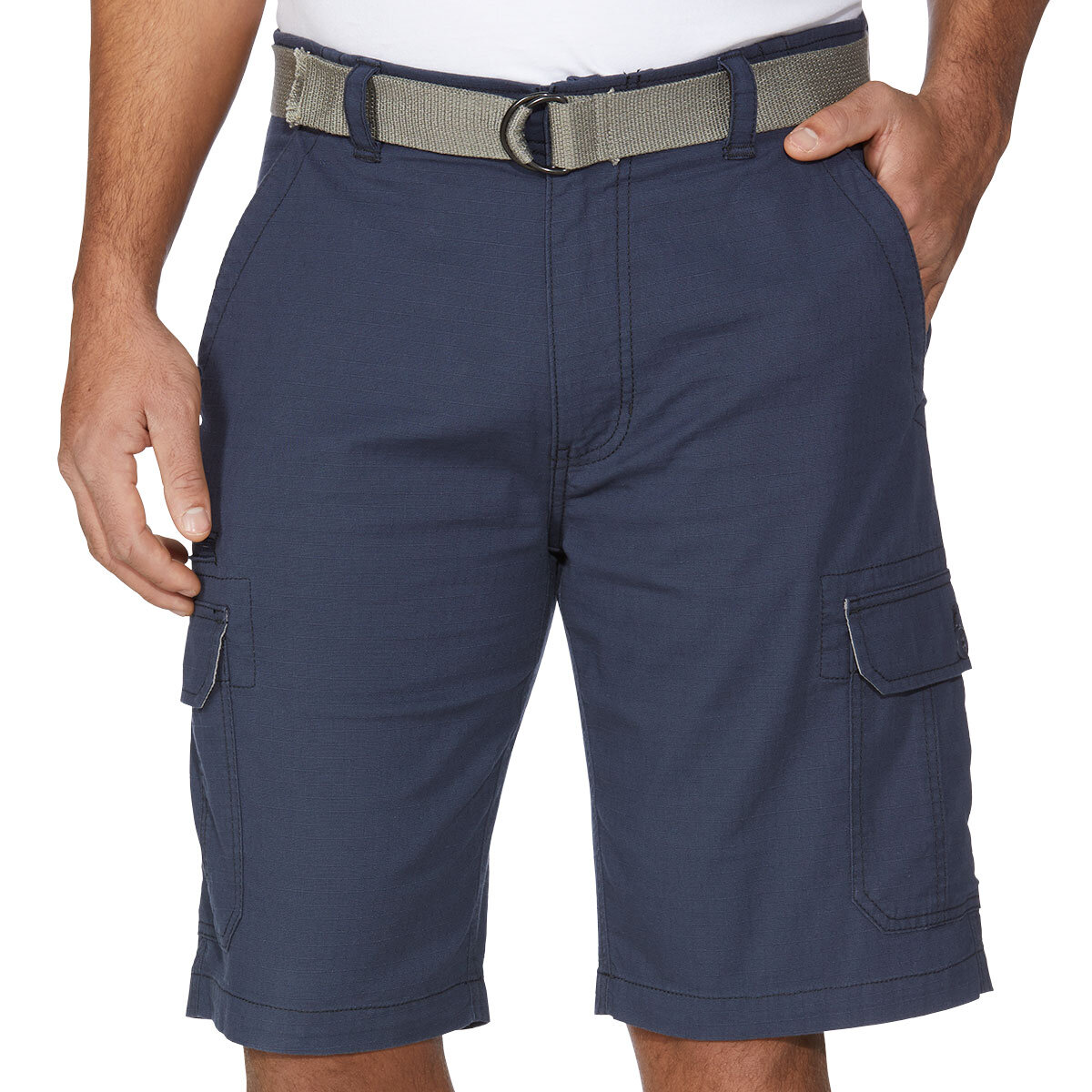 Front image of navy shorts