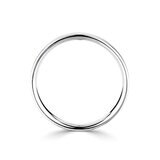 4.0mm Basic Light Court Wedding band. 18ct White Gold