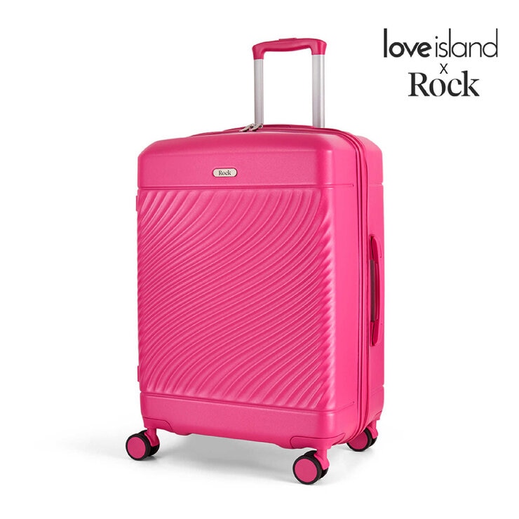 ROCK Love Island Medium Suitcase Pink ROCK Love Island Medium Suitcase Pink