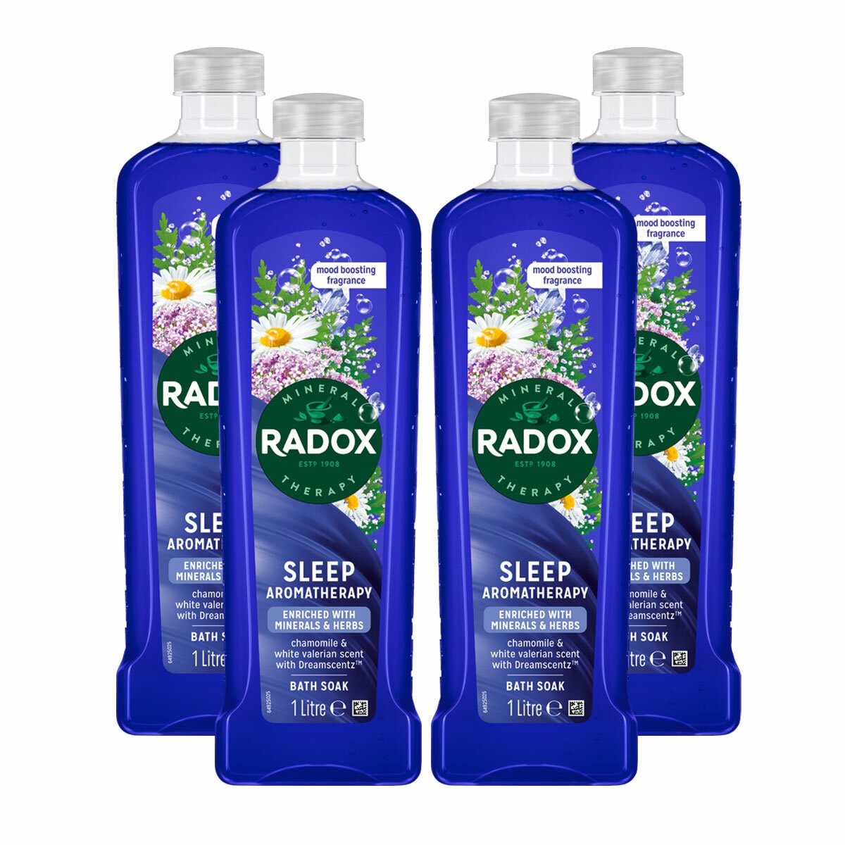 Radox Mineral Therapy Sleep Aromatherapy Bath Soak, 4 x 1L Radox Mineral Therapy Sleep Aromatherapy Bath Soak, 4 x 1L