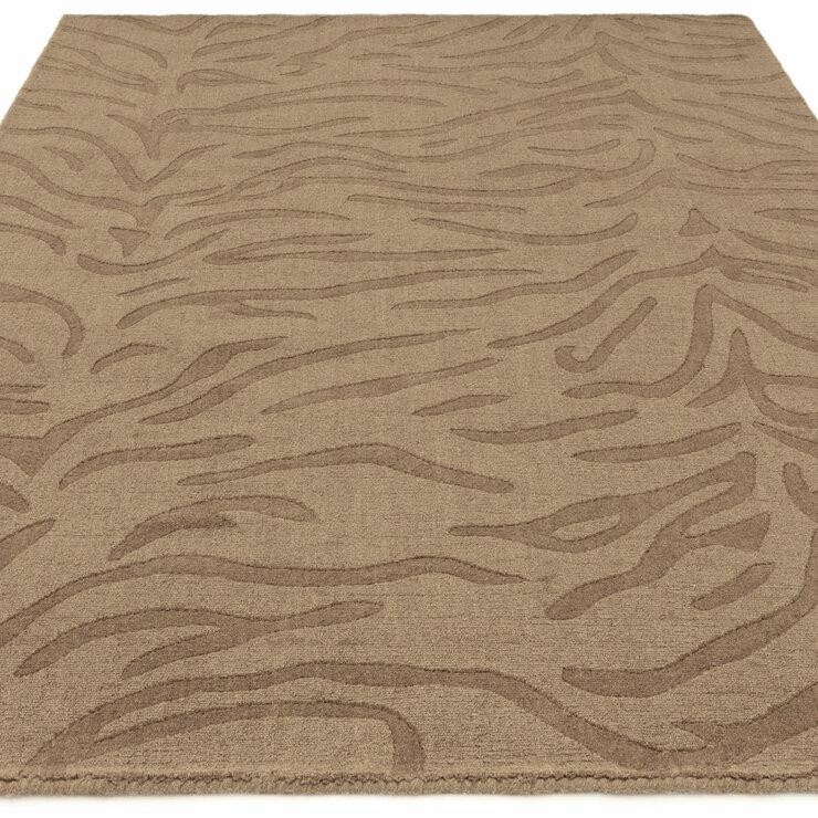 Asiatic Tigra Rug in Mocha Colour with a tiger print pattern Asiatic Tigra Rug in Mocha Colour with a tiger print pattern