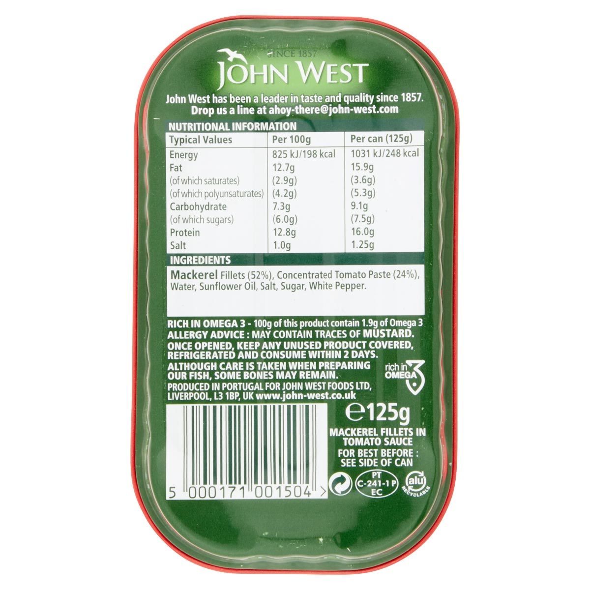 Rear shot of individual green can