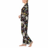 Room Service Ladies Notch Collar PJ Set in Cheetah