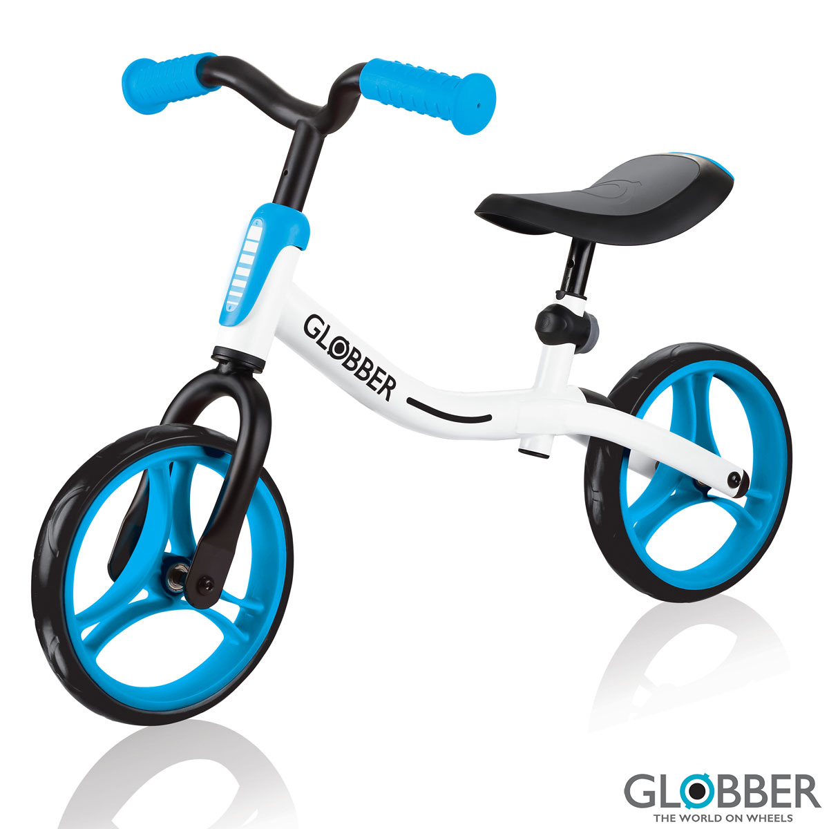 Globber Go Bike in White/Sky Blue (3+ Years)