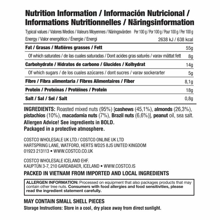 Kirkland Signature Extra Fancy Mixed Nuts, 1.13kg
