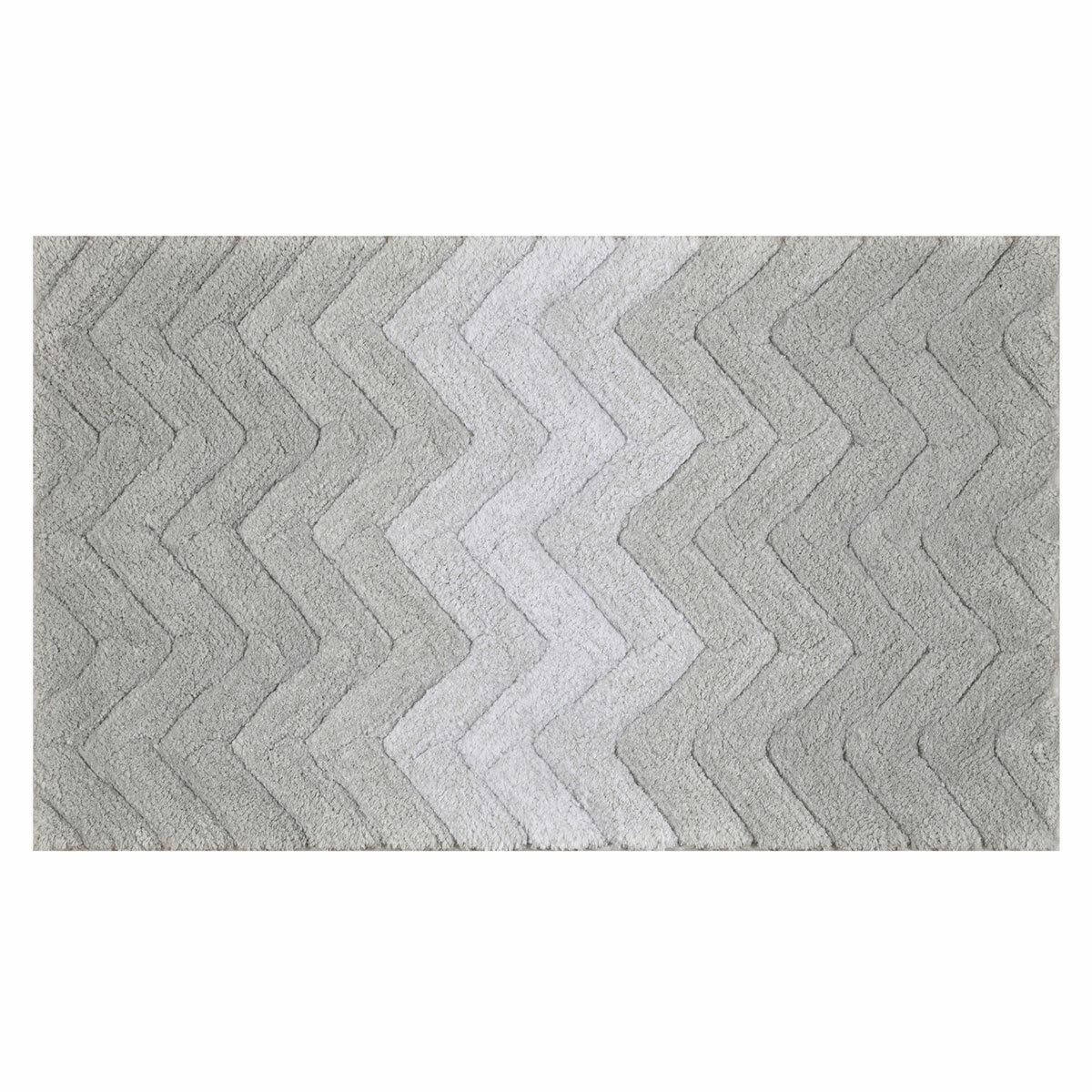 Riviera Home Chevron Grey Ombre Bath Mat, 55 x 91 cm