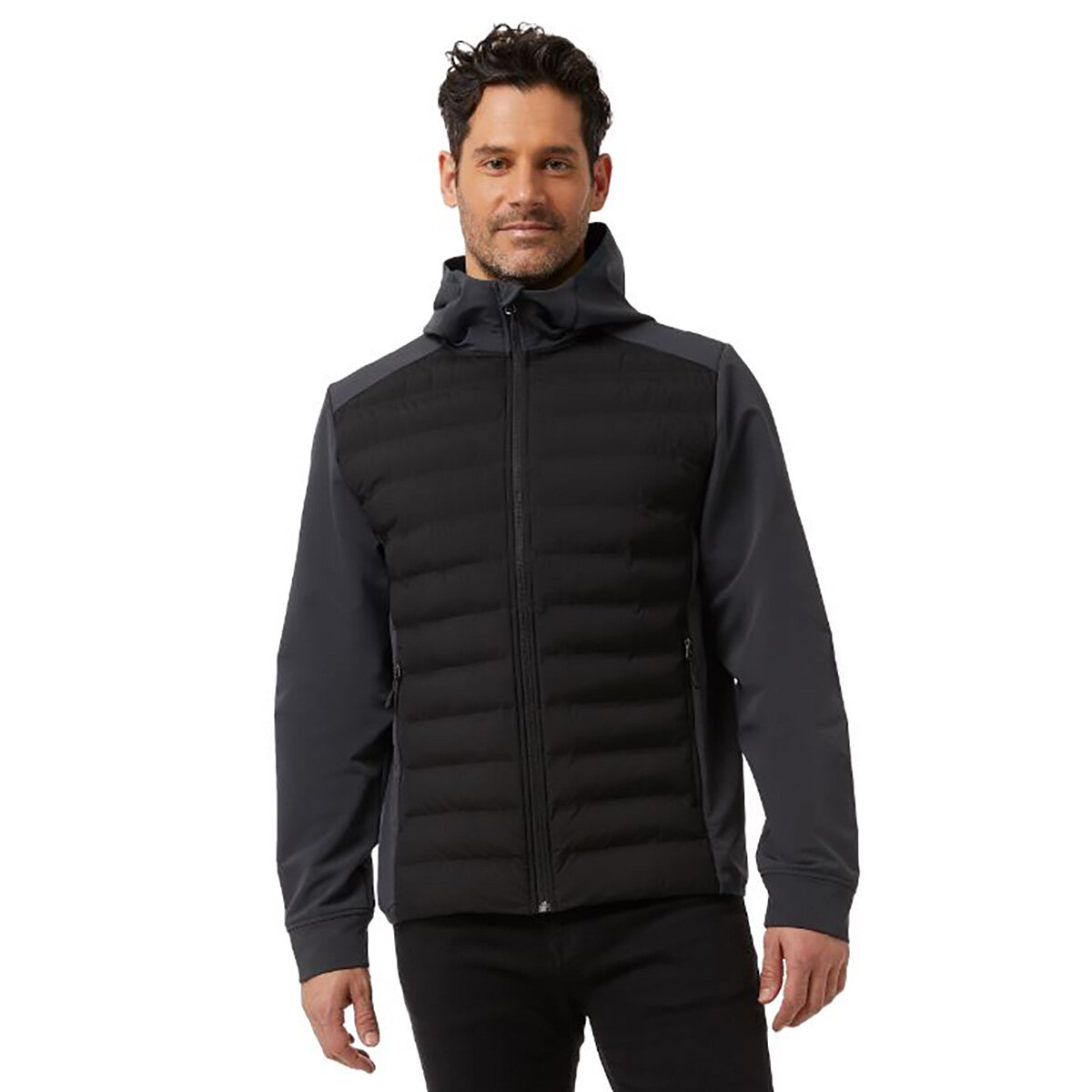 32 Degrees Men's Mixed Media Jacket in Charcoal Grey | Co...