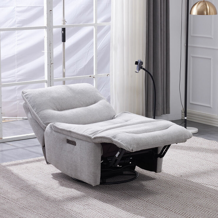 Armchair Grey Reclined