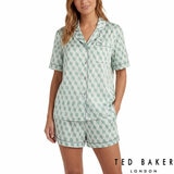 Ted Baker Ladies Satin 2 Piece PJ Set in Green