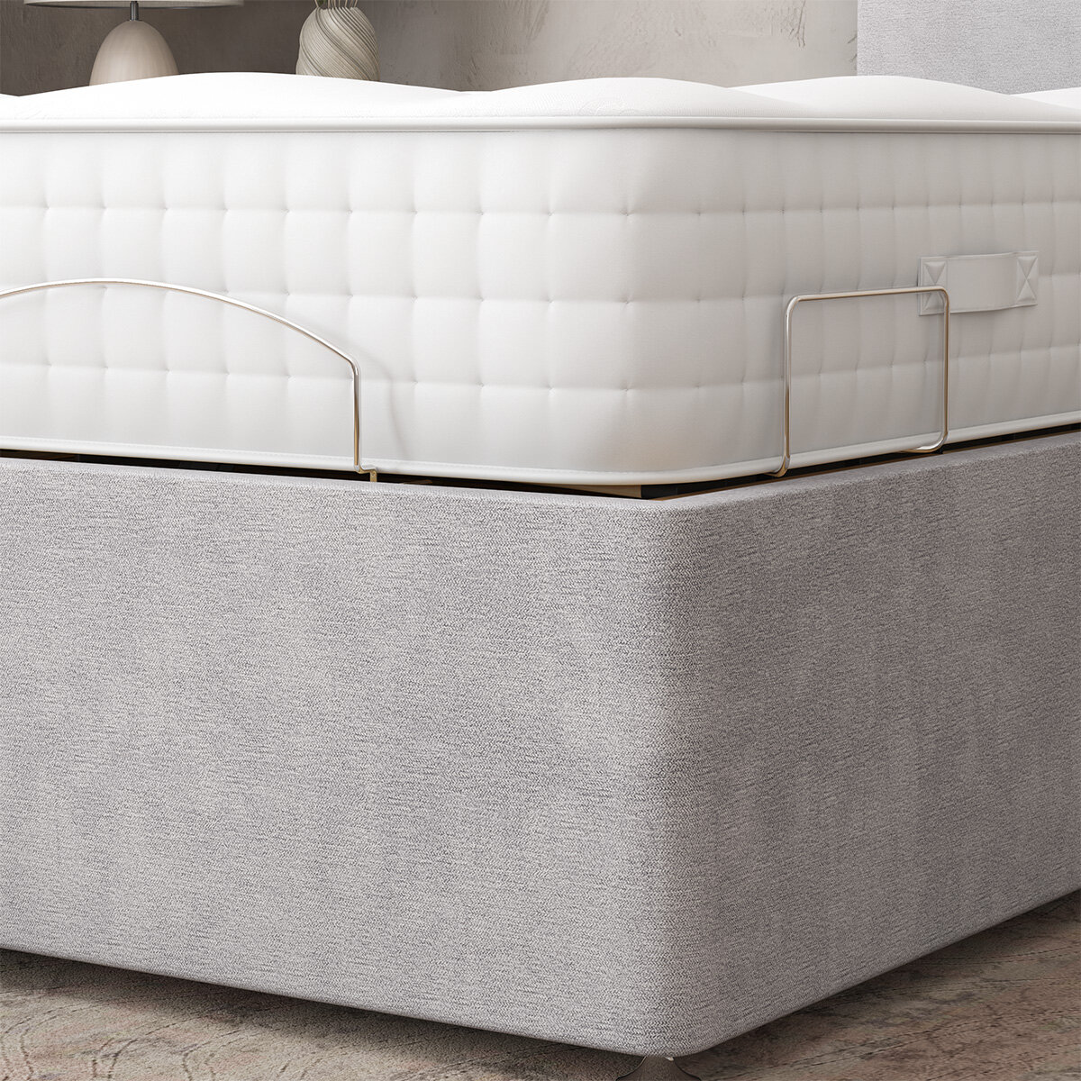 Highgrove Radnor Grey Fabric Electric Adjustable Bed Frame with 1000 Spring Count Long Single Mattress in 2 Firmness Ratings Highgrove Radnor Grey Fabric Electric Adjustable Bed Frame with 1000 Spring Count Long Single Mattress in 2 Firmness Ratings