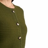 Hilary Radley Textured Knit Jacket in Green