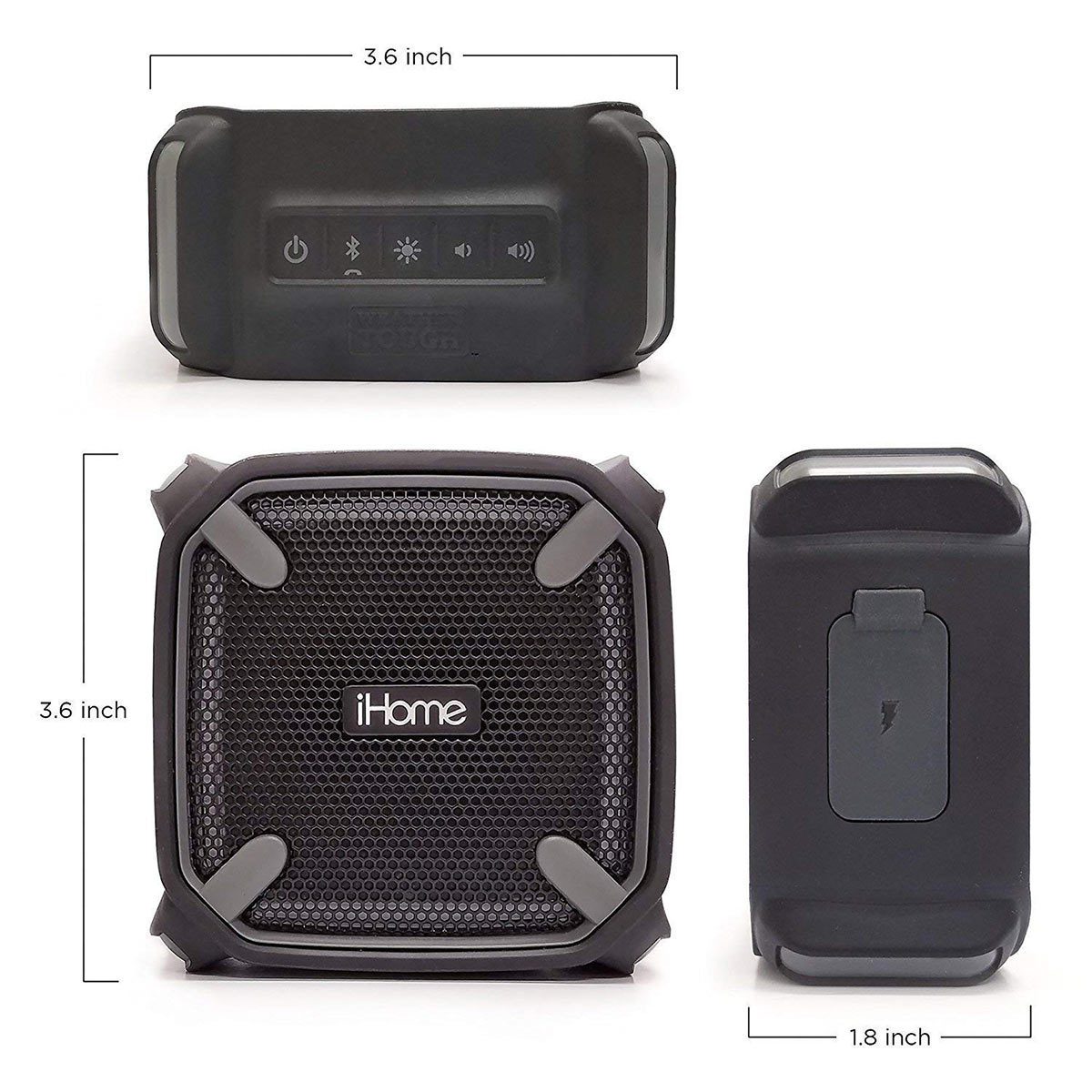 iHome IBT371 Waterproof, Shockproof Bluetooth Speaker with Accent Lighting