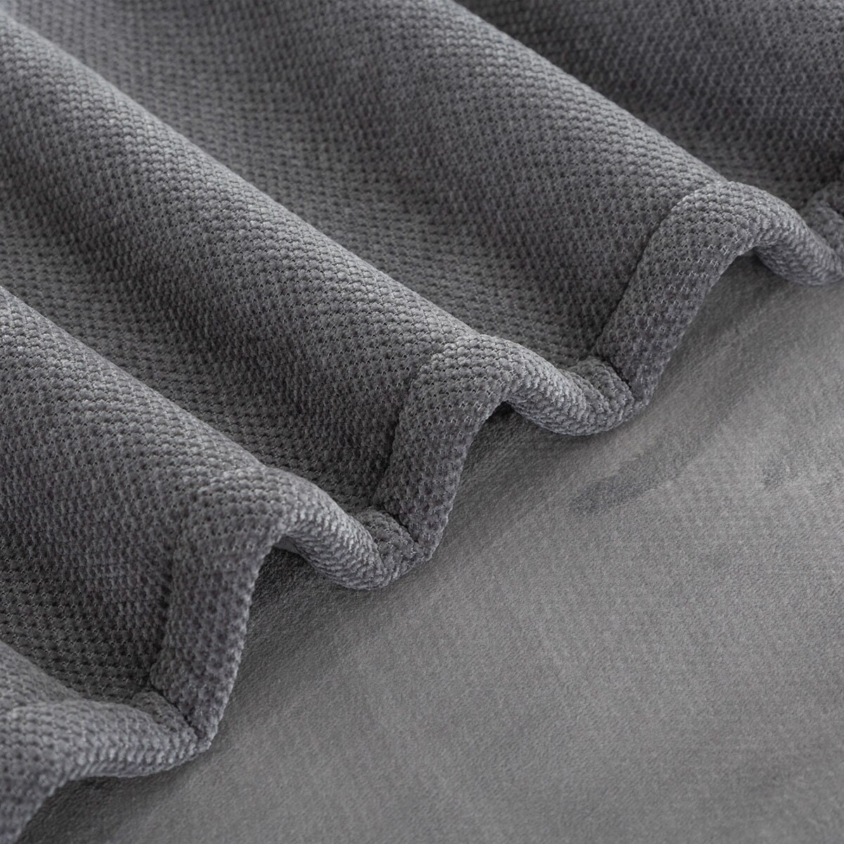 Berkshire Textured Chenille Throw in Grey, 152 x 178 cm