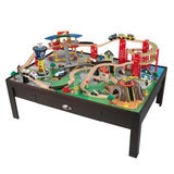 KidKraft Airport Express Train Set and Table in Espresso (3+ Years)