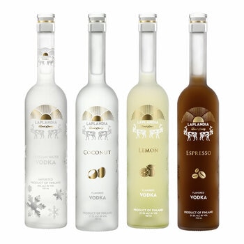 Laplandia Vodka Bottle, 70cl in 4 Flavour Options: Artesian Water, Coconut, Lemon, or Espresso