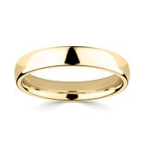 4.0mm Basic Court Wedding band. 18ct Yellow Gold