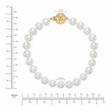 7-7.5mm Freshwater White Pearl Circle Clasp Bracelet, 14ct Yellow Gold 7-7.5mm Freshwater White Pearl Circle Clasp Bracelet, 14ct Yellow Gold
