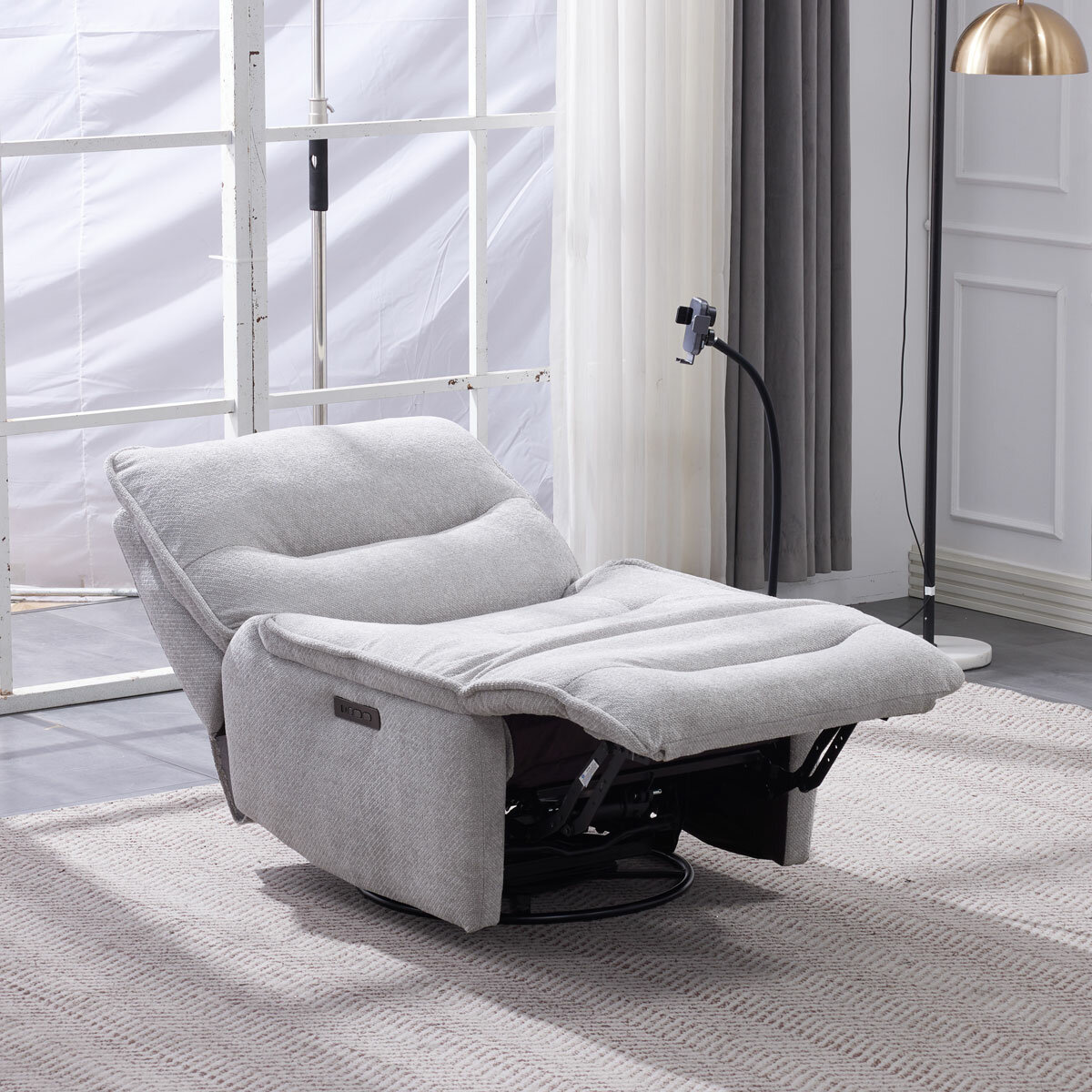 Armchair Grey Reclined