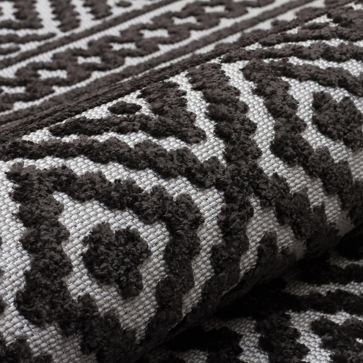 Concept Looms Jazz Deco Indoor / Outdoor Rug in Grey, 290 x 190 cm