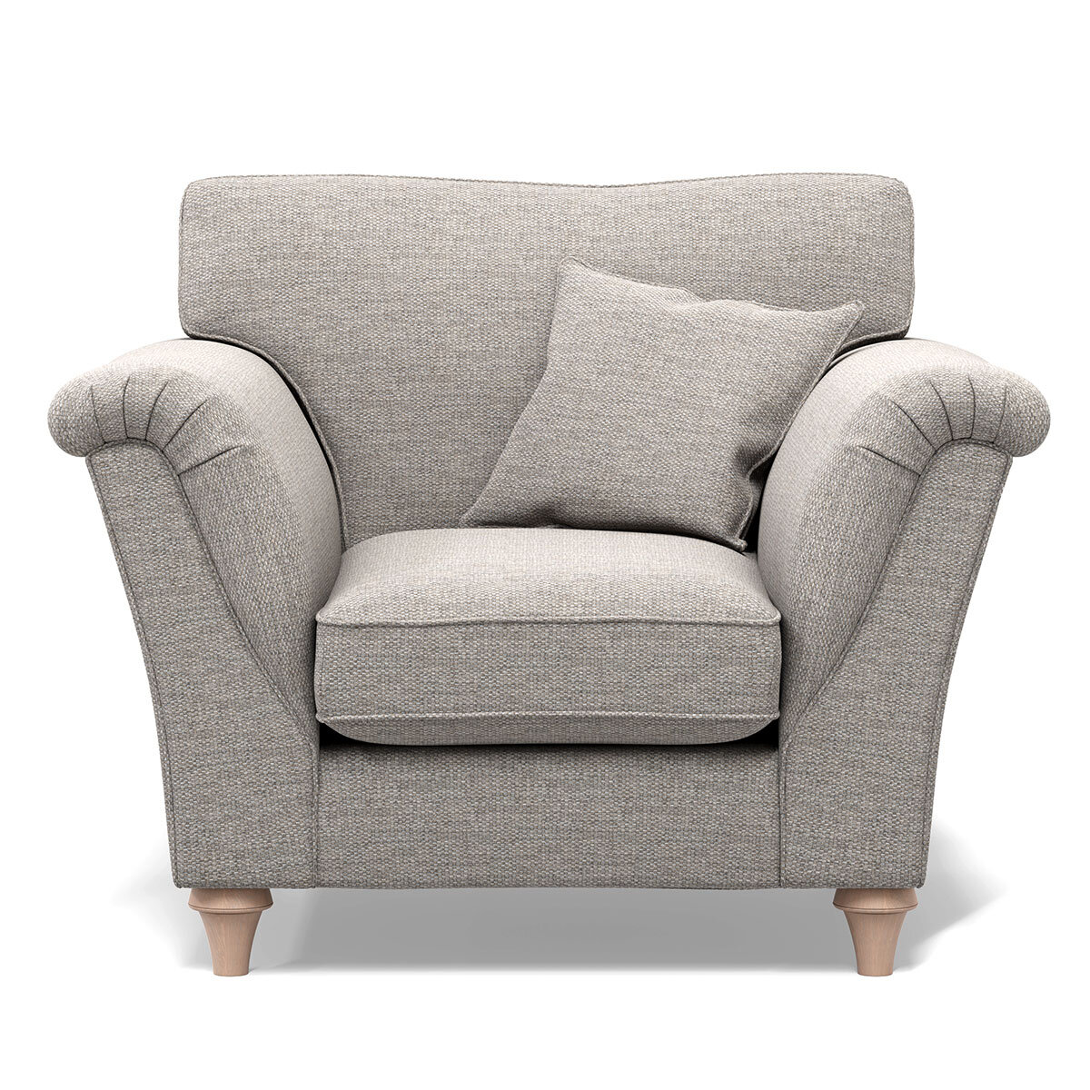 Merchant Grey Fabric Armchair