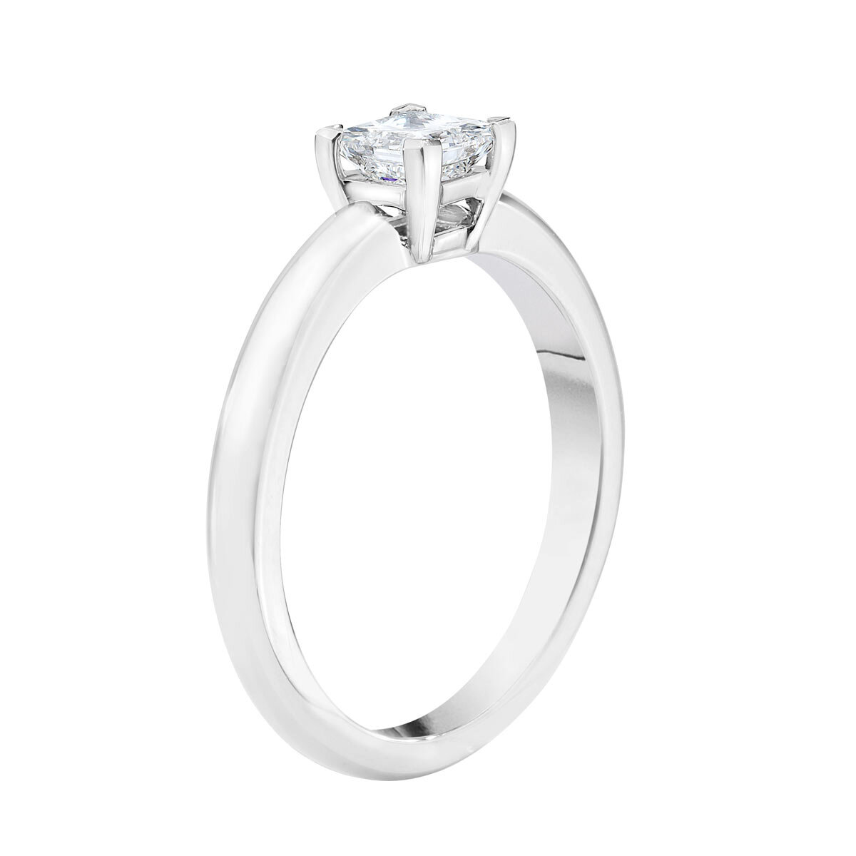 0.50ct Princess Cut Diamond Solitaire Ring, Platinum