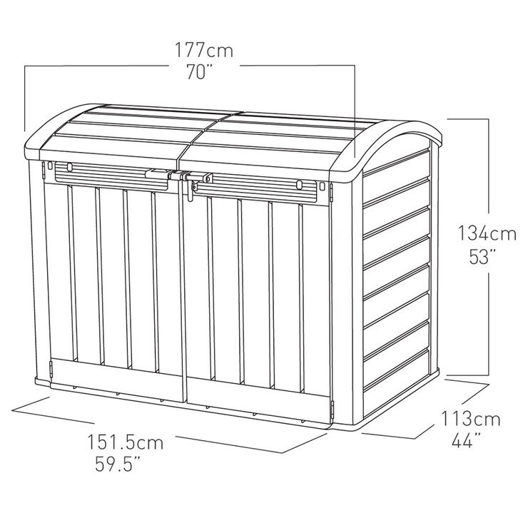 keter 2000l garden storage