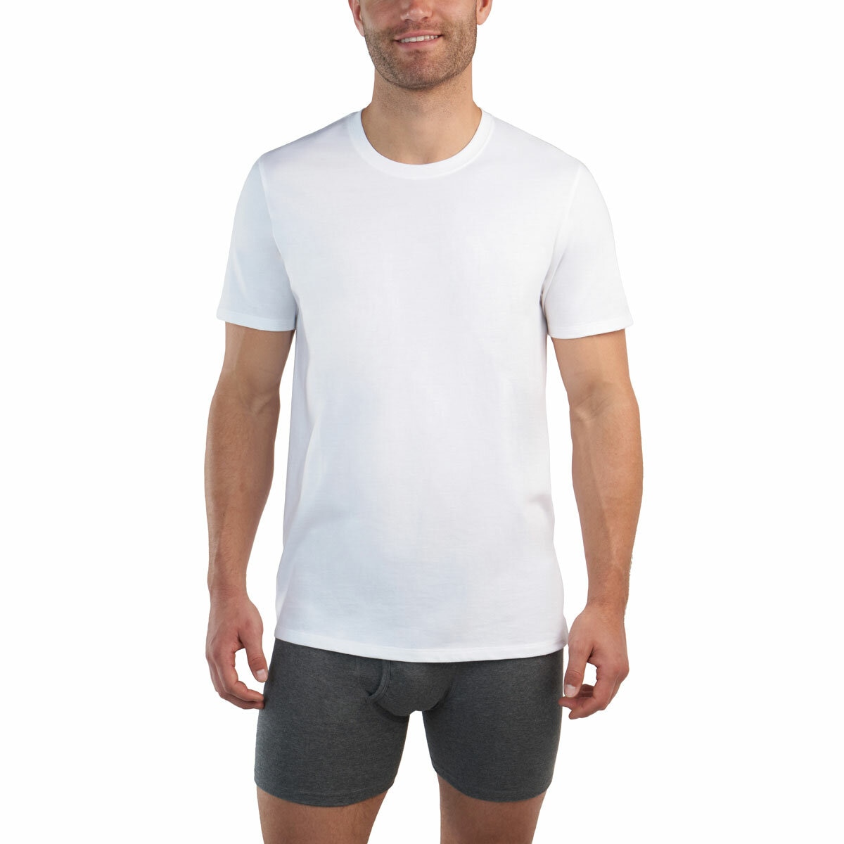 Kirkland Signature Men's Cotton Crewneck T-Shirt, 6 Pack in White