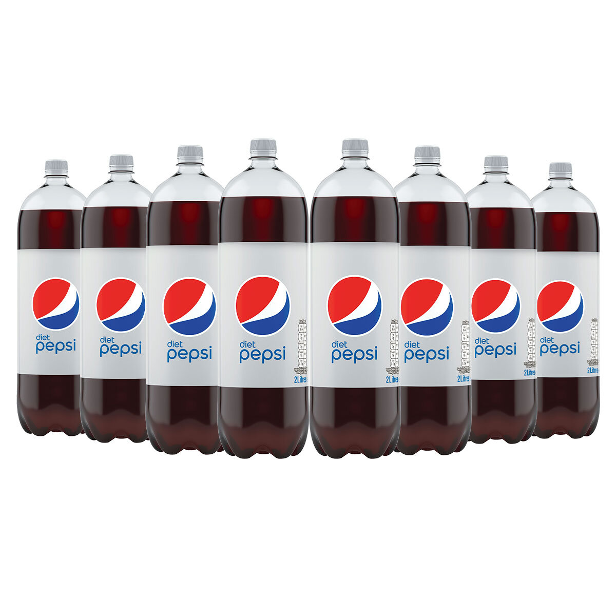 Cut out image of multiple bottles on white background