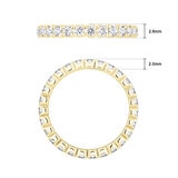 1.00ctw Round Brilliant Cut Claw Set Eternity Ring, 18ct Yellow Gold