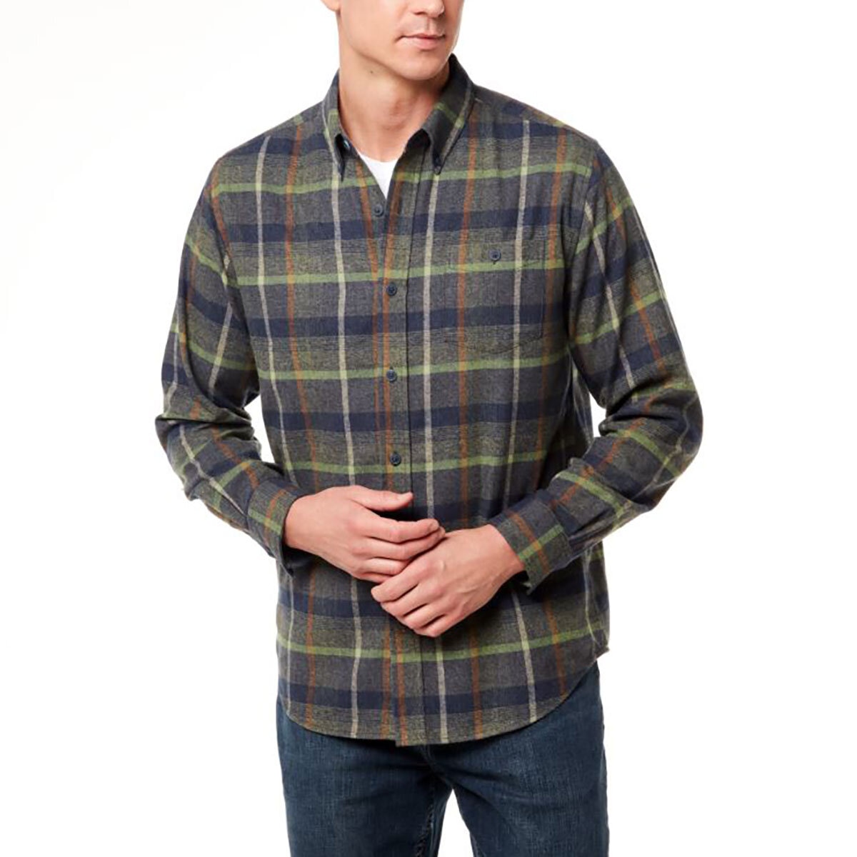 Weatherproof Men's Longsleeve Flannel in Green | Costco UK