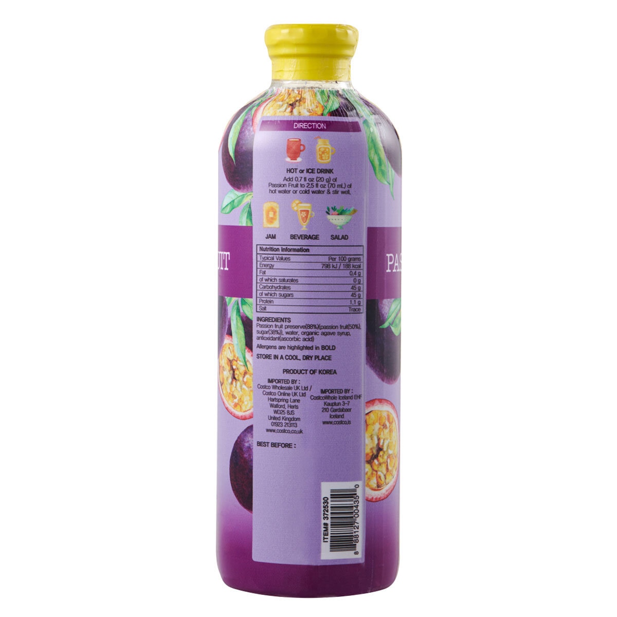 Back of Bottle