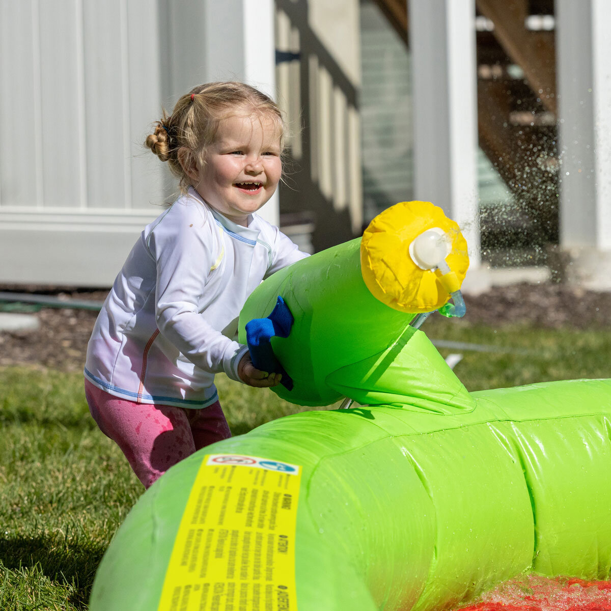 Happy Hop Crocodile Cave Adventure Inflatable Waterslide (3+ Years)