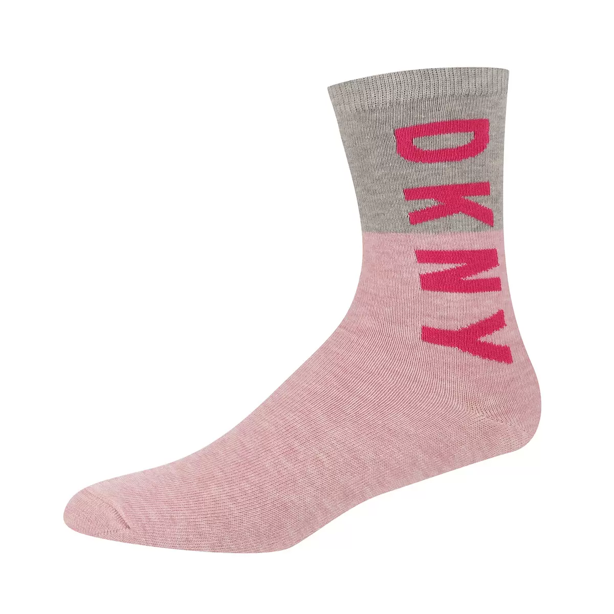 DKNY Women's Patterned Socks, 6 Pack in Pink