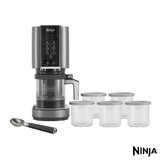 Ninja Creami Frozen Dessert Maker in Black with 5x Additional Dessert Tubs and Ice Cream Scoop, NC300UKCO