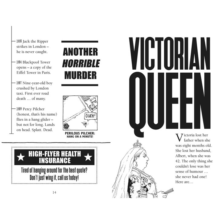 Page spread images of 8 Horrible Histories