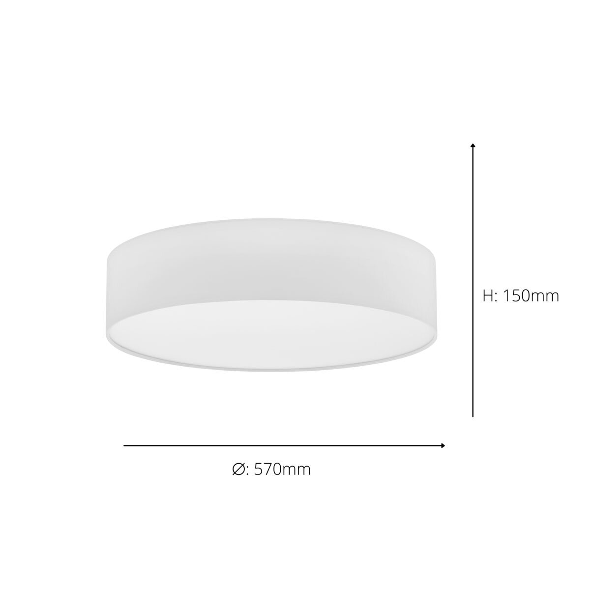 image of light with measurements