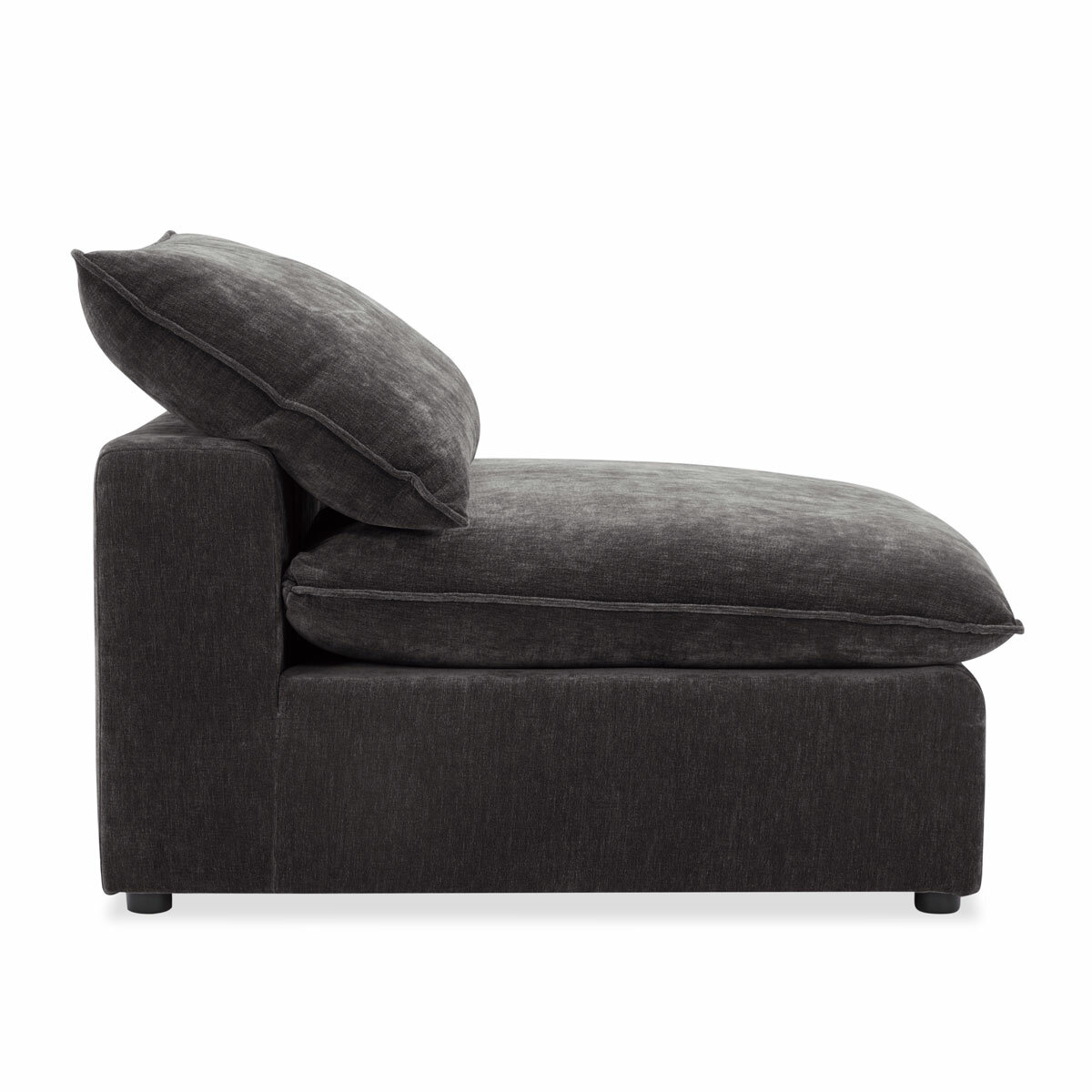 Aiden & Ivy Sereen Dark Grey Fabric Armless Chair