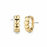 14ct Yellow Gold Heart Hoop Earrings 14ct Yellow Gold Heart Hoop Earrings