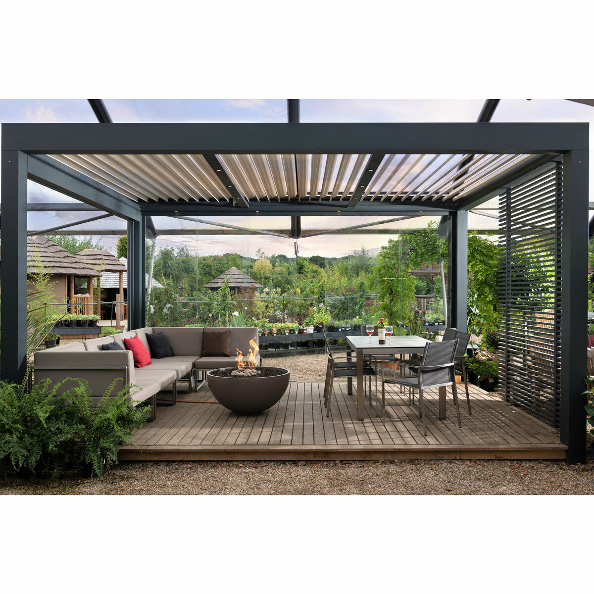 Solus Decor Hemi 19.6kW Gas Fire Bowl Bundle in Dark Grey