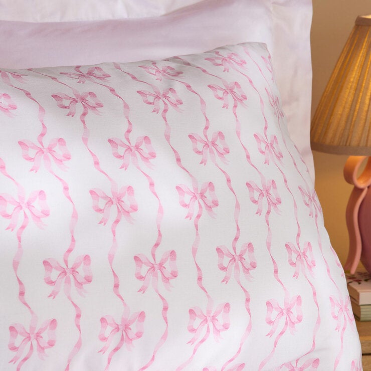 Cath Kidston Pink Ribbons And Bows Reversible Cotton Duvet Cover Set In 4 Sizes Cath Kidston Pink Ribbons And Bows Reversible Cotton Duvet Cover Set In 4 Sizes