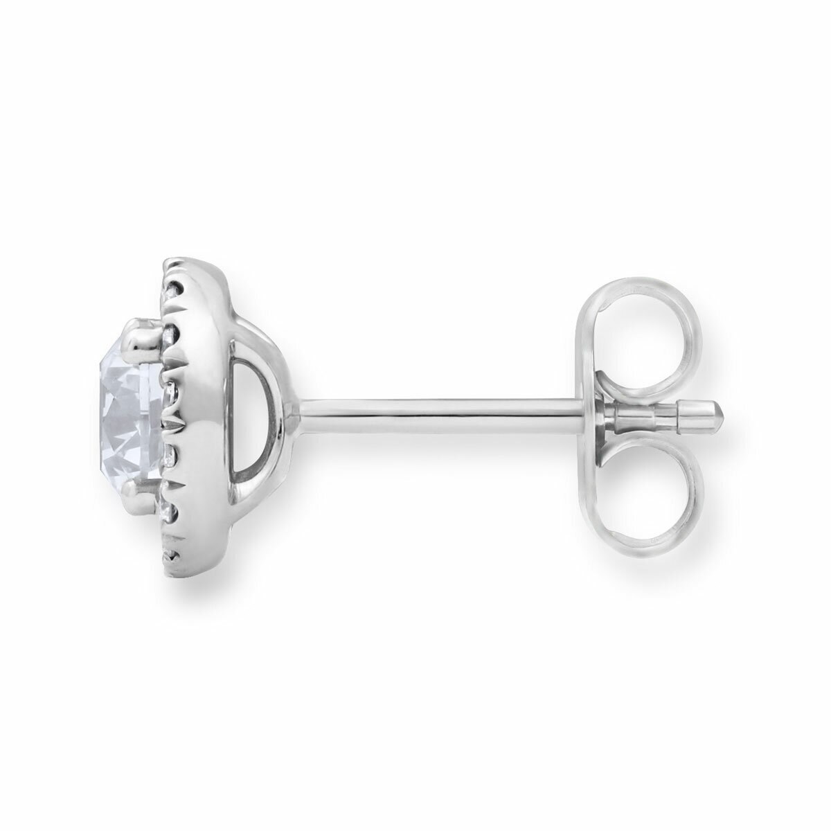 1.22ctw Round Brilliant Cut Diamond Earrings, 18ct White Gold