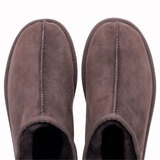 Kirkland Signature Men's Clog Shearling Slippers in Chocolate