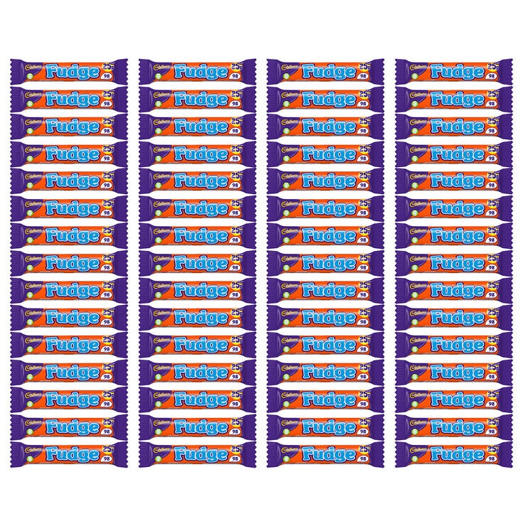 Cadbury Fudge Chocolate Bar, 60 x 22g Bars