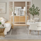 Glitz Silver Border Rug in 3 Sizes