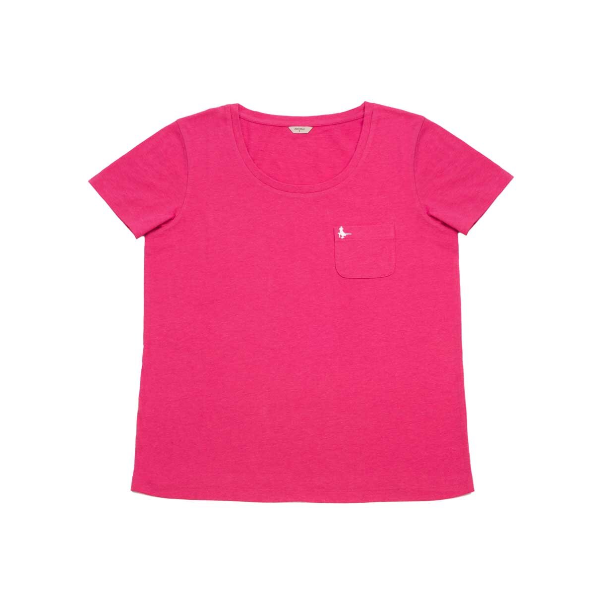 Jack Wills Ladies Fullford T-Shirt with Pocket in Pink