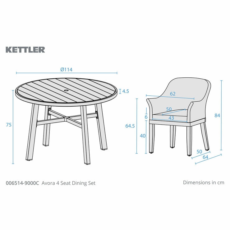 Kettler Avora 5 Piece Dining Set Kettler Avora 5 Piece Dining Set