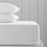 Hotel Signature 300 Thread Count Fitted Sheets 2 Pack, White, Double