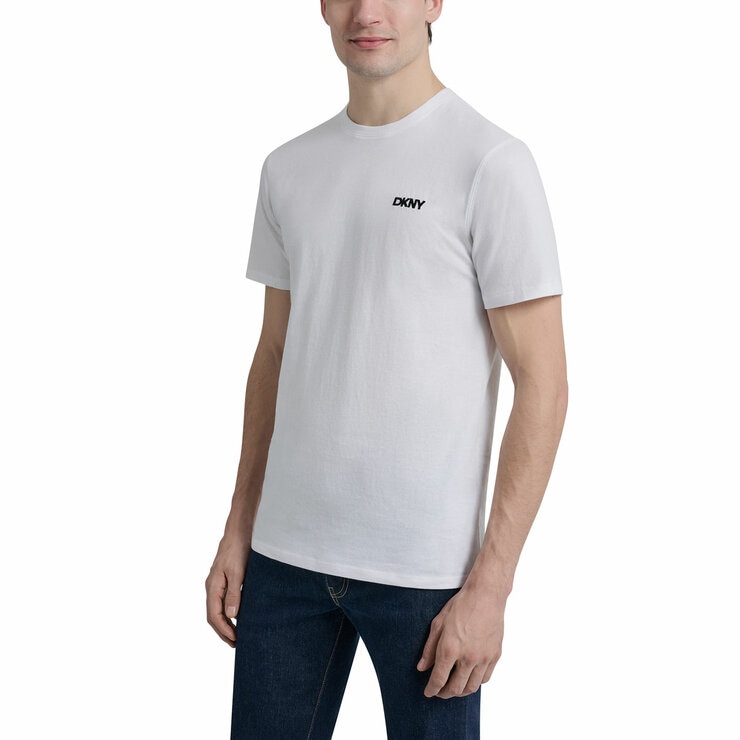 DKNY Men's Logo Tee in White