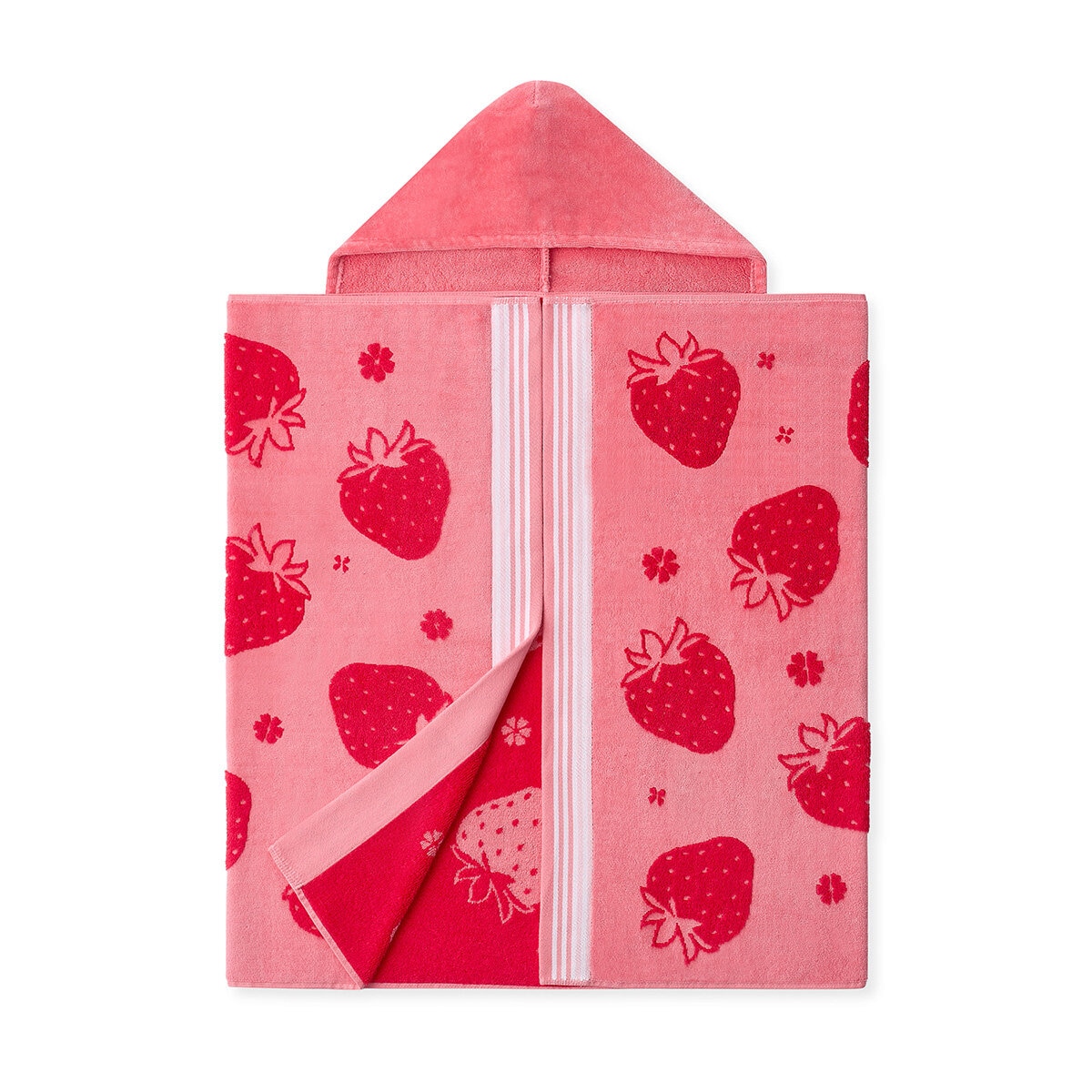 Caro Home Kids Bath & Beach Pink Strawberry Hooded Towel
