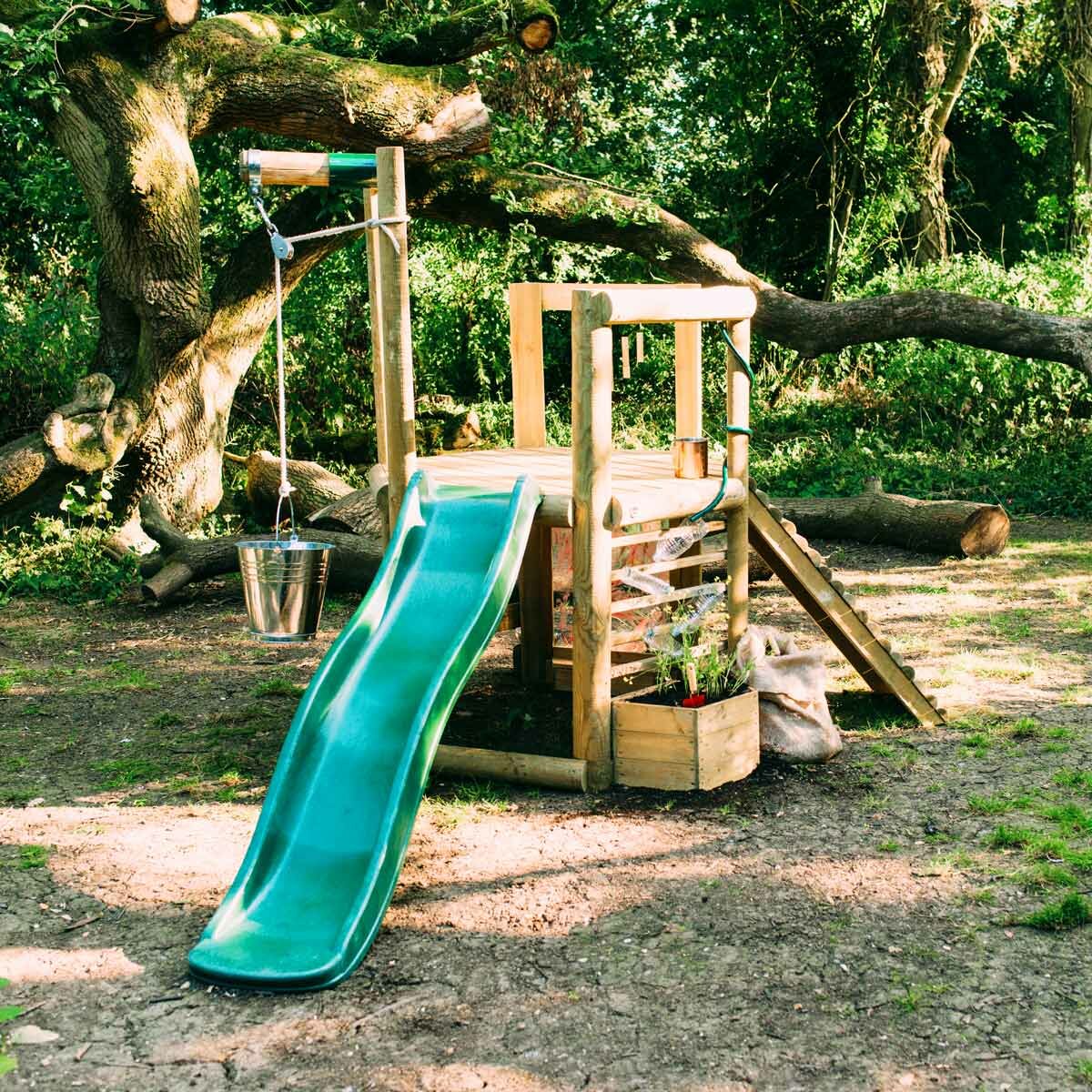 Lifestyle image of the Plum Discovery Woodland Treehouse Lifestyle image of the Plum Discovery Woodland Treehouse